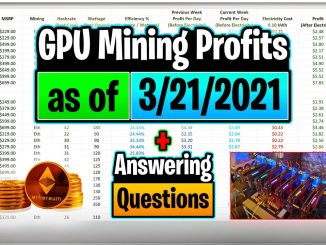 GPU Mining Profits as of 3/21/21 | Answering Questions | Twitch Recap