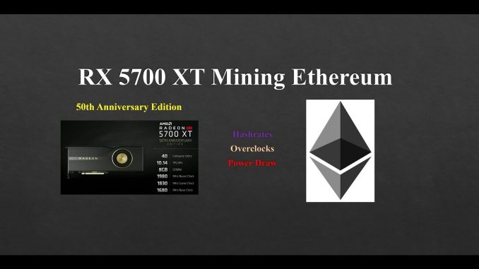 RX 5700 XT - Mining Ethereum