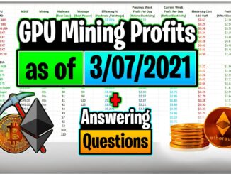GPU Mining Profits as of 3/7/21 | Answering Questions | Twitch Recap