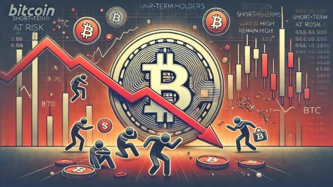 Bitcoin (BTC) Short-Term Holders At Risk As Unrealized Losses Remain High