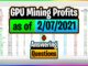 GPU Mining Profits as of 2/7/21 | Answering Questions | Twitch Recap