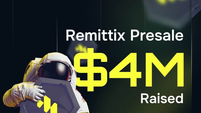 Remittix (RTX) hits $4m presale as XRP holders take notice